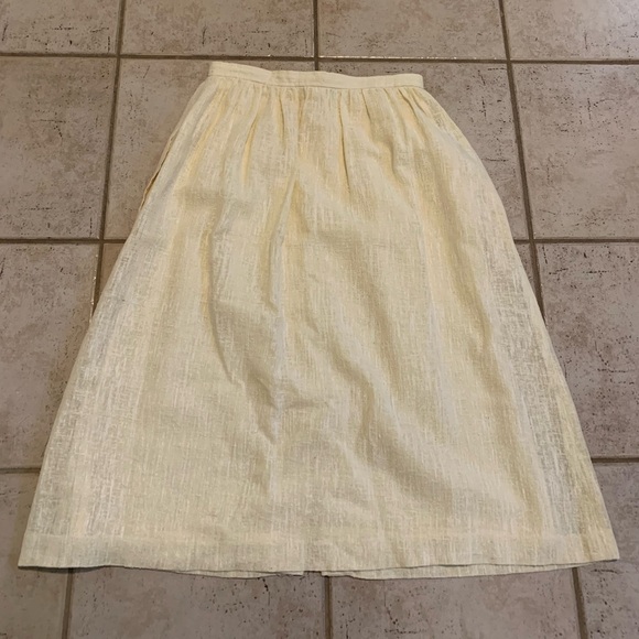 Vintage Gaytown Sportswear Toronto Linen/Polyester Skirt - Cream Size Medium - Picture 6 of 8